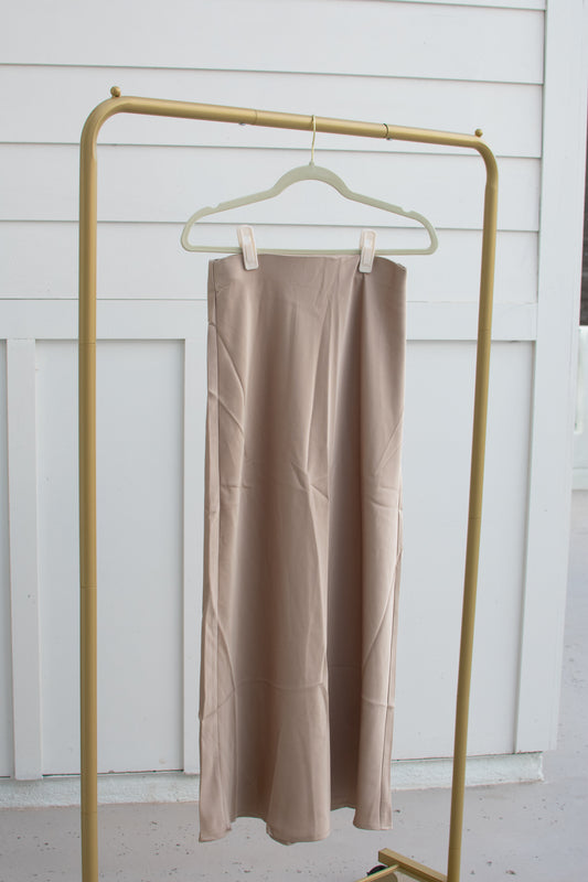 Dress Me In Champagne Midi Skirt